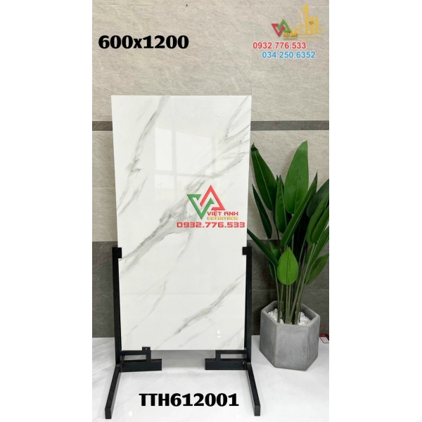 Gạch ốp nền nhà 60x120 Ấn Độ 61201 men bóng cao cấp