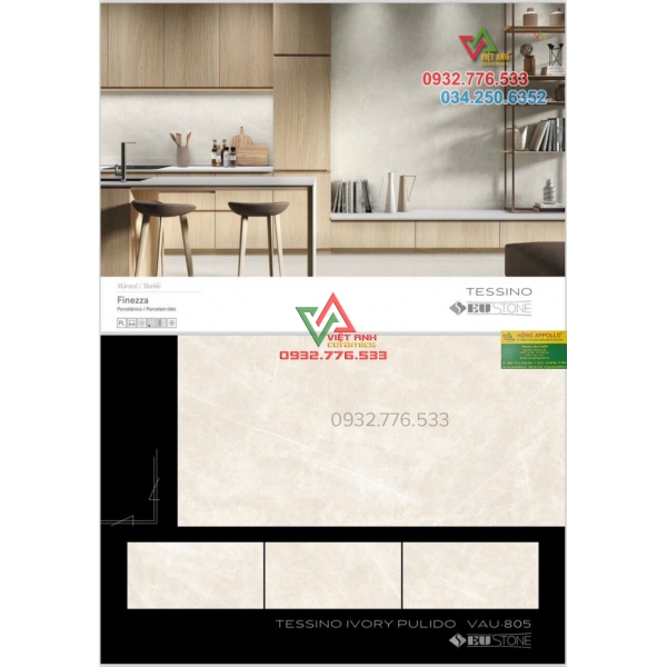 Gạch 80×160 Tessino Ivory Pulido