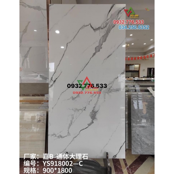 Gạch 60x120 ốp nền nhà màu đen vân trắng sang chảnh