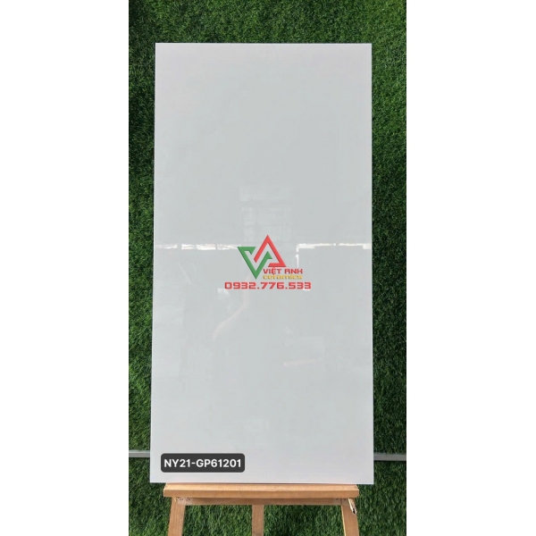 Gạch lát nền khổ lớn 60x120 trắng mây vân xám