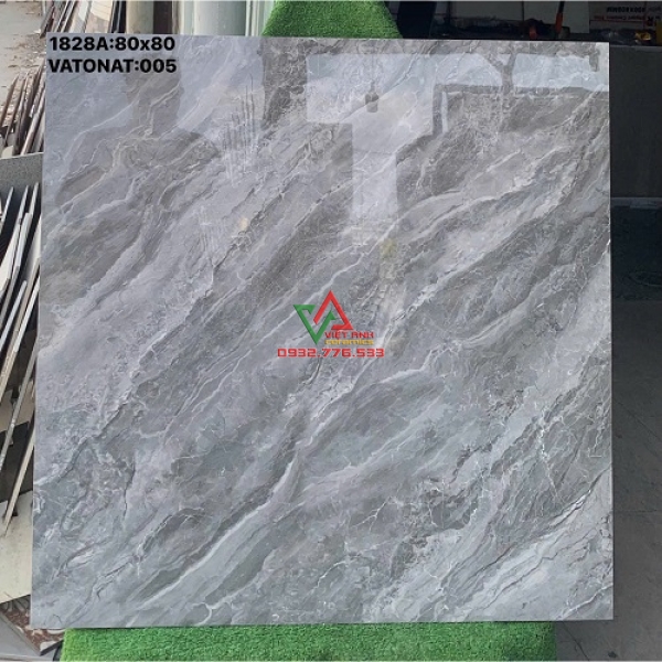 GẠCH LÁT NỀN 80X80 VÂN ĐÁ XÁM XI MĂNG ĐÁ BÓNG KIẾNG HIỆN ĐẠI