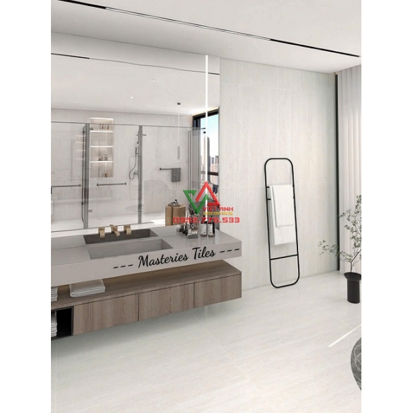 Gạch 60x120 Travertine màu be nhạt sang trọng đẳng cấp