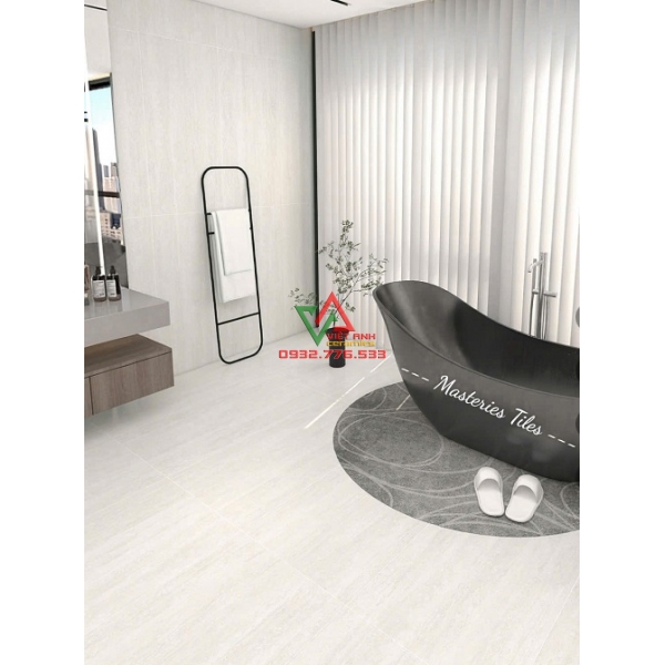 Gạch 60x120 Travertine màu be nhạt sang trọng đẳng cấp