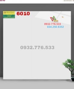 Gạch 60×60 đá bóng kiếng màu trắng không hoa văn mã 6010