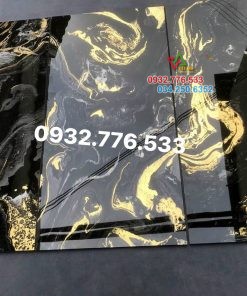 Gạch 60×120 màu đen vân vàng khắc kim quận 6