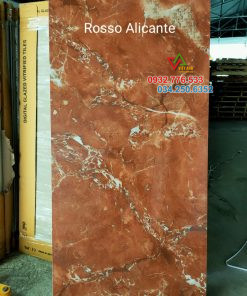Gạch Ấn Độ siêu bóng kiếng 600×1200 đá marble cẩm thạch màu nâu đỏ
