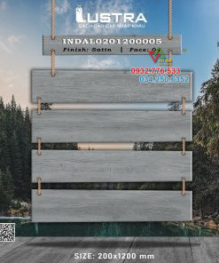 Gạch gỗ 20×120 màu xám nhập khẩu Ấn Độ hàng LUSTRA cao cấp